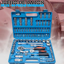 Caja Herramientas Set Kit Juego Dados Chicharra Llaves Corona 94 Piezas Tecnopro de 1/4 y 1/2